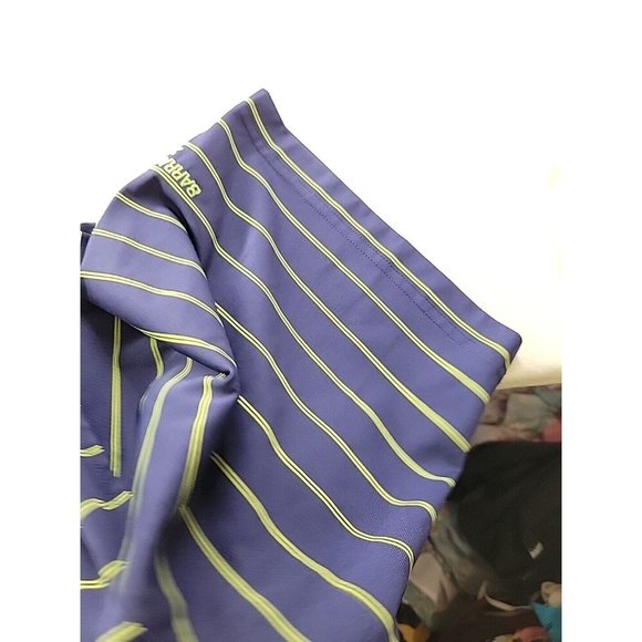 Men's XXL Navy Green Stripe Performance Seminole Golf Club Polo "Barracuda Cup" - Picture 8 of 12